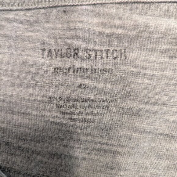 Taylor Stitch The Merino Tee Heather Gray Size 42 – Merino Wool Blend - Picture 3 of 5